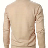 Men's Textured Zip-Up Bomber Jacket - Stand-Collar Ribbed Trim