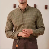 Men's Vintage Checkered Dress Shirt | Classic Comfort & Timeless Style