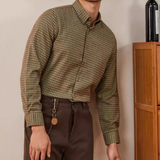 Men's Vintage Checkered Dress Shirt | Classic Comfort & Timeless Style