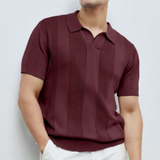 Men's Short Sleeve Knitted Polo Shirt | Casual Comfort & Trendy Style