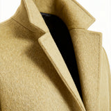 Men's Long Tailored Coat – Smart Winter Overcoat for Formal Wear