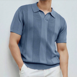 Men's Short Sleeve Knitted Polo Shirt | Casual Comfort & Trendy Style