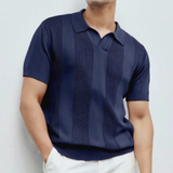 Men's Short Sleeve Knitted Polo Shirt | Casual Comfort & Trendy Style