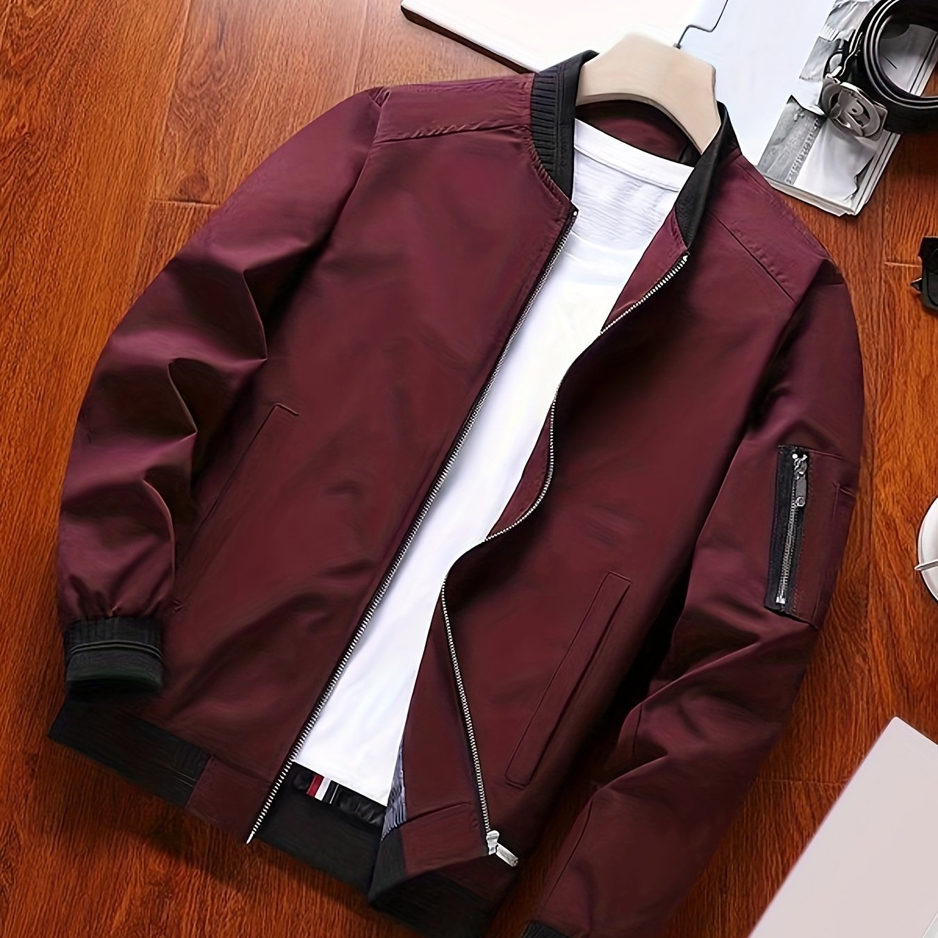 Men's Everyday Bomber Jacket - Tailored Zip-Up Casual Layer
