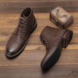 Men's Leather Ankle Boots | Durable Combat Style