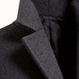 Men's Long Tailored Coat – Smart Winter Overcoat for Formal Wear