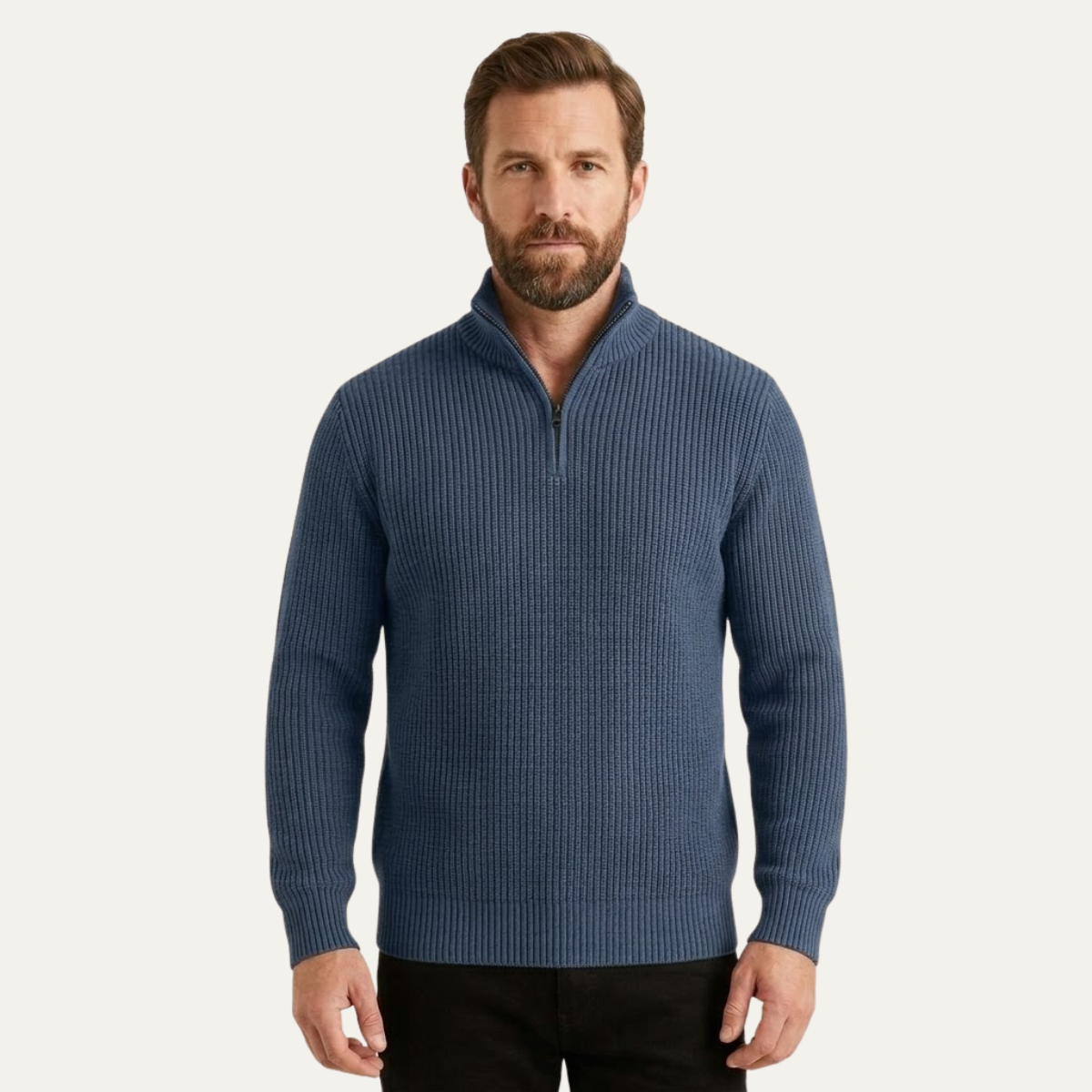 Men's Half Zip Merino Wool Sweater | Premium Comfort, Classic Style