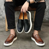 Men's Leather Loafer Sneakers | Premium Comfort, Versatile Style