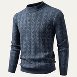 Men's Geometric Pattern Sweater | Warm & Stylish Winter Essential