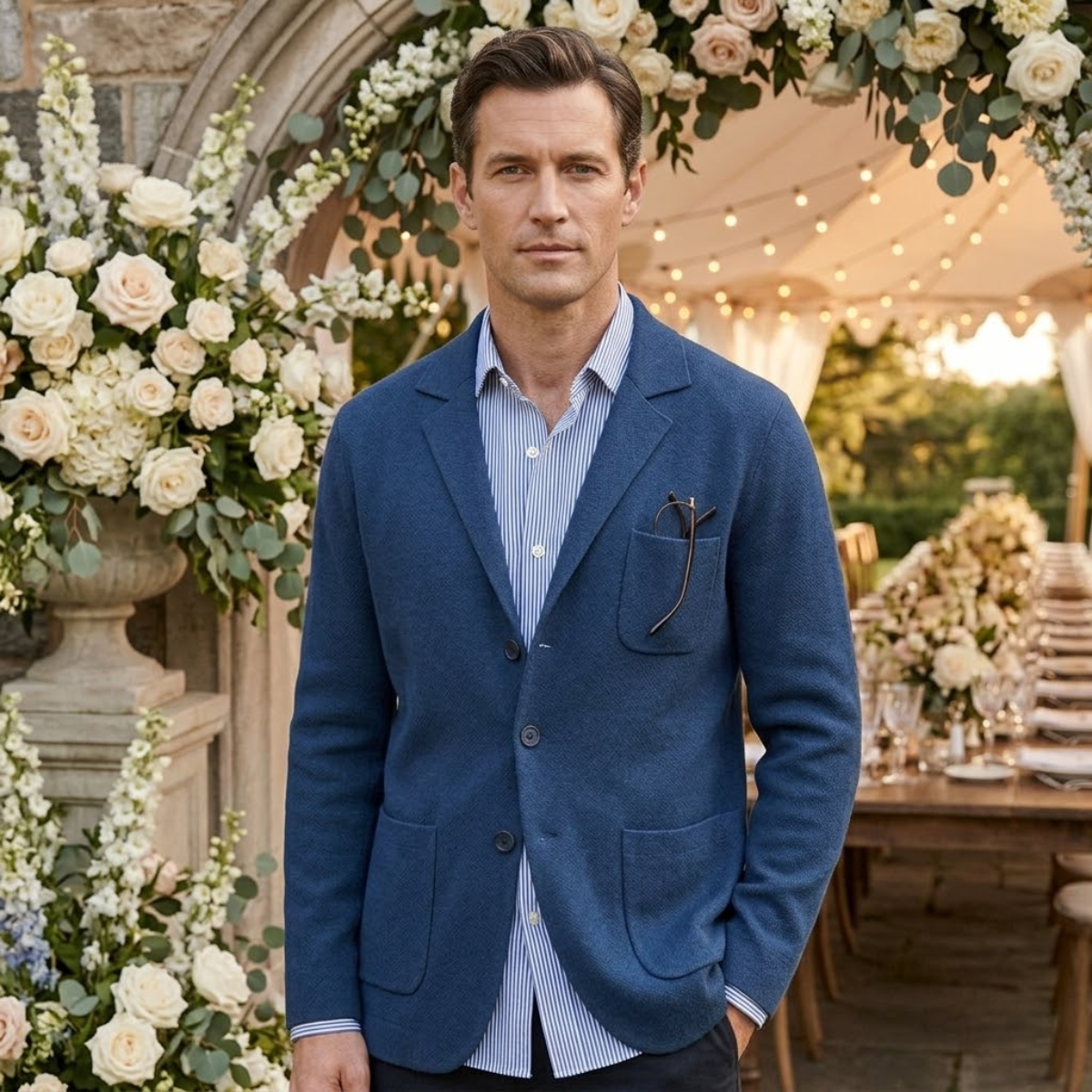 Summer Linen Blazer Men | Effortless Wedding Guest Style