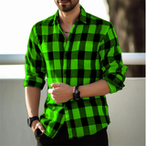Men's Plaid Button-Up Shirt | Trendy Summer Style