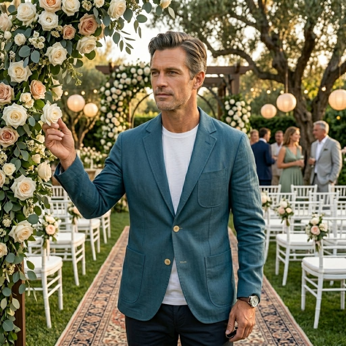 Men's Linen Summer Blazer | Breathable Elegance for Weddings