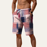 Men's Drawstring Summer Shorts | Casual Comfort, Checked Style
