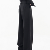 Baggy Trousers with Asymmetric Waistband | Relaxed Fit, Modern Style