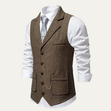 Men's Classic Tweed Suit Gilet | Timeless Sophistication