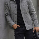 Men's Tailored Everyday Jacket - Button-Front Casual Layer