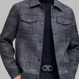 Men's Trucker Jacket – Textured Classic Casual Layering Jacket