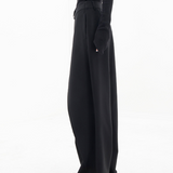 Baggy Trousers with Asymmetric Waistband | Relaxed Fit, Modern Style
