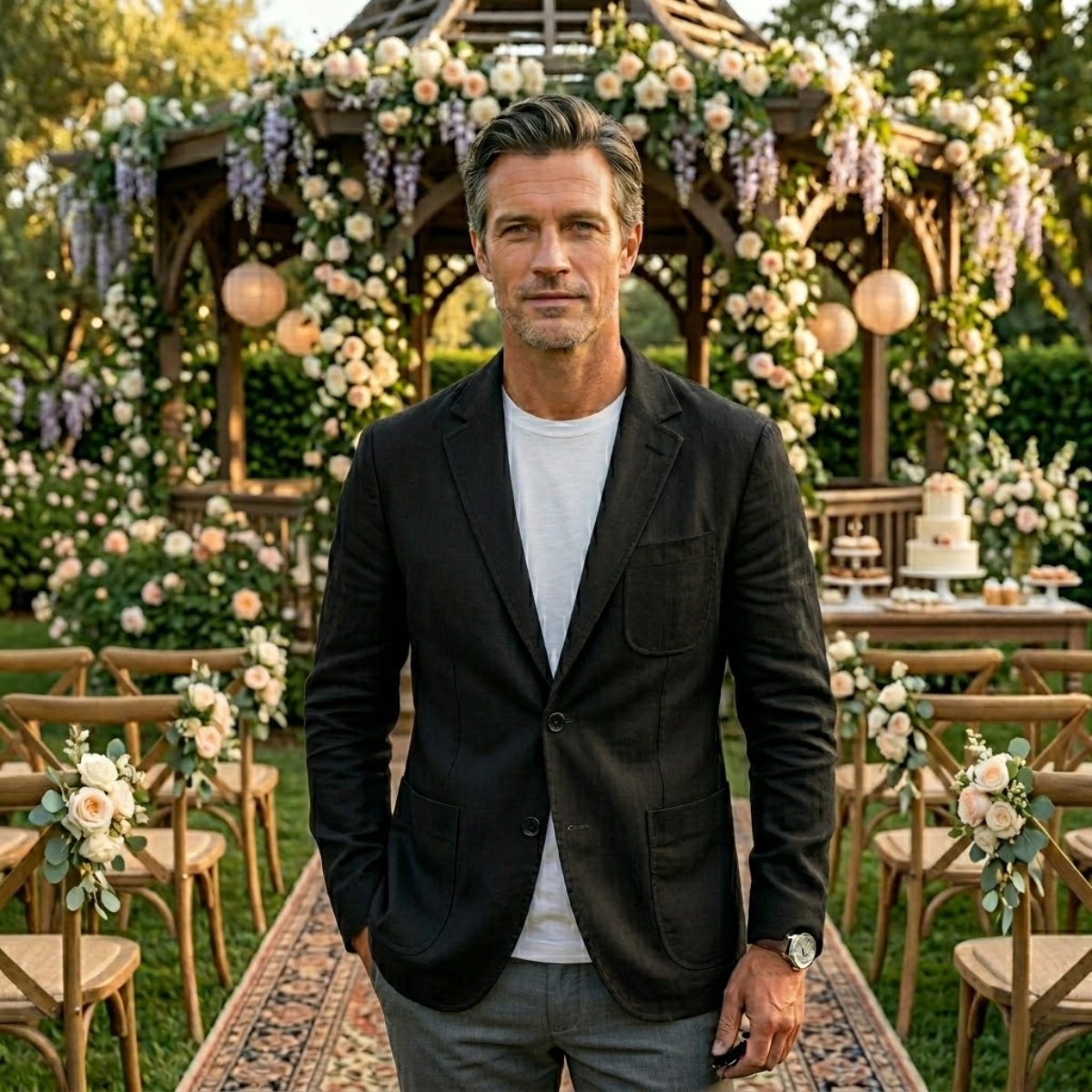 Men's Linen Summer Blazer | Breathable Elegance for Weddings