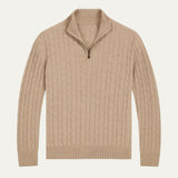 Men's Cable Knit Zipper Sweater | Old Money Sophistication & Winter Warmth