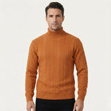 Men's Turtleneck Sweater | Warm Ribbed Cable Knit Style
