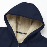 Men's Hooded Fleece-Lined Zip-Up Jacket - Cosy Winter Layer