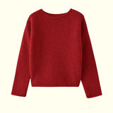 Women's Crew Neck Jumper – Relaxed Fit Everyday Knitted Top
