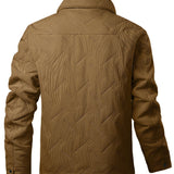 Men's Utility Jacket with Press Studs – Rugged Winter Overshirt