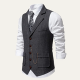 Men's Classic Tweed Suit Gilet | Timeless Sophistication