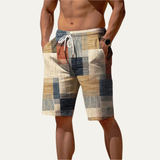 Men's Drawstring Summer Shorts | Casual Comfort, Checked Style