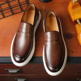 Men's Leather Loafer Sneakers | Premium Comfort, Versatile Style