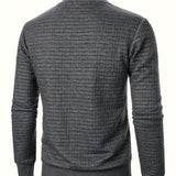 Men's Textured Zip-Up Bomber Jacket - Stand-Collar Ribbed Trim