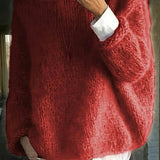 Women's Crew Neck Jumper – Relaxed Fit Everyday Knitted Top