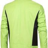 Men's Moto Style Jacket – Stand Collar Casual Biker Outerwear