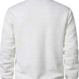 Men's Textured Stand Collar Jacket – Smart Casual Autumn Style