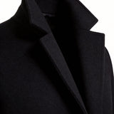 Men's Long Tailored Coat – Smart Winter Overcoat for Formal Wear