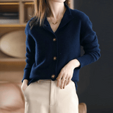 Women's Button Cardigan | Luxurious Knit with Structured Elegance