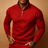 Men's Half Zip Knitted Sweater | Comfort Meets Classic Style