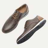 Men's Oxford Leather Sneakers | Casual Comfort, Two-Tone Style