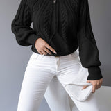 Women's Chunky Cable Knit Jumper – Nordic Style Winter Sweater
