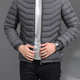 Men's Padded Hooded Jacket – Lightweight Insulated Winter Layer