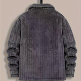 Men's Textured Winter Jacket – Warm Casual Outerwear with Character