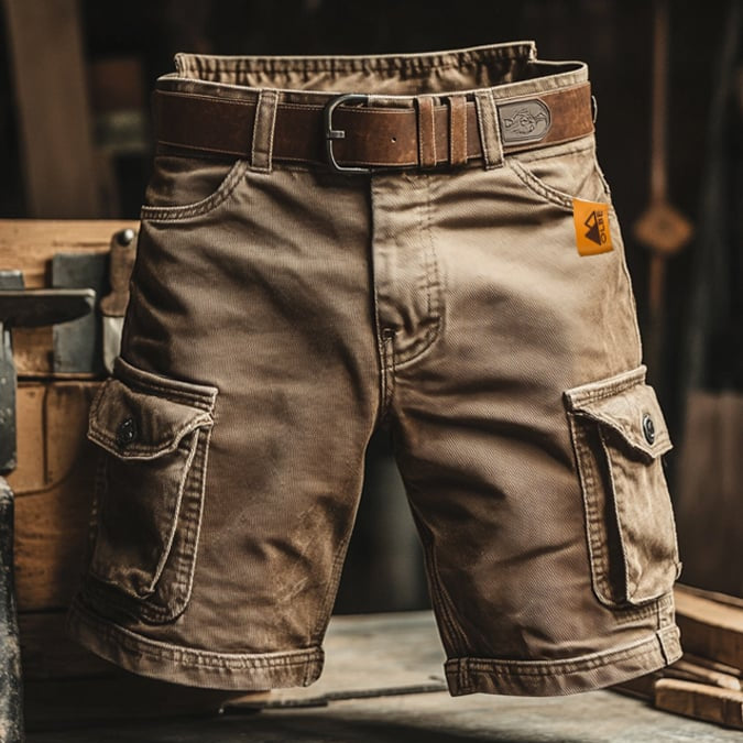 Men's Vintage Cargo Shorts – Relaxed Fit Utility Summer Shorts