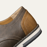 Men's Oxford Leather Sneakers | Casual Comfort, Two-Tone Style