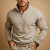 Men's Half Zip Knitted Sweater | Comfort Meets Classic Style