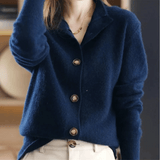 Women's Button Cardigan | Luxurious Knit with Structured Elegance