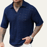 Men's Bohemian Crochet Mesh Shirt | Breathable Summer Style