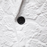 Men's Casual Rose Pattern Blazer | Textured Slim Fit Style