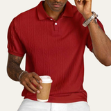 Men's Textured Button Up Polo | Casual Summer Style