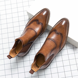 Men's Chelsea Boots | Premium Leather Brogue Style